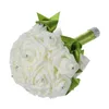 Fleurs décoratives Beau Bouquet de mariage Bouquet Brideal Bridesmaid Bouquet White Bouquets-Green