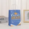 Embrulho de presente stobag kraft papel bolsa de impressão de graduação bolsas de estação de festas decoração escola supora por atacado