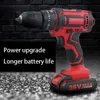 36V 1000W Electric Impact Drill 3 in 1 Cordless LithiumIon Battery Mini Power Screwdriver 2 Speed Tools 240402
