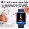 Watches SENBONO 2022 New Smart Watch Men Custom Watch Face Heart Rate Temperature Monitor Bluetooth Music Sports Smartwatch Women+Box