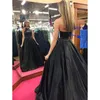 Party Dresses Black Backless Custom Formal O-Neck Sleeveless Evening Dress Floor-Length Prom Gown Beaded Satin Ball