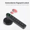 Sperren Sie Smart Door Lock Tuya Lock Biometrische Fingerabdruckschloss mit Fingerabdruck / Passwort / 2 Ersatzschlüssel / App entsperren digitale Türschlösser