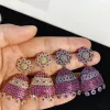Boucles d'oreilles Sinzry CZ micro pave semi-fleur fleur pavillon vintage boules d'oreilles pour femmes accessoires de mariée bijoux