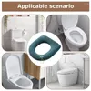 Toilet Seat Covers Warmer Thicker Bathroom Cover Pads With Handle Stretchable Washable Fabric Easy Installation Soft