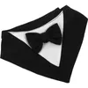 Dog Apparel Bandanas Bow Decor Polyester Material Pet Triangular Bandana Accessory