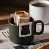 Tasses Stripes verticales Mug en céramique 220 ml Cafe Home Porcelain Tea Coffee tasse avec manteau de manège