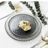 Plates Household Dishes Creative Phnom Penh Tableware Lead-Free Glass Western Plate Cake Dessert Commercial