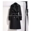 Designer Hepburn style 2023 autumn/winter. New gentle style Korean high-end suit style woolen coat long style