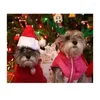 Hundkläder 1/2/3st husdjurshatt högkvalitativ bekväm unik trendande stilfull topprankad röda plysch för husdjur jultomten