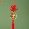 Decorative Figurines 1Pc 2024 Year Of The Dragon Pendant Hanging Decoration Chinese Knot Tassel Lucky Coin Mascot Car Ornament