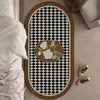 Carpets American Oval salon canapé-basse de table basse chambre à coucher chambre à coucher de lit de lit à cartes à carreaux