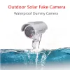 Kameror Solar Fake Camera Outdoor Waterproof Simulation Dummy Camera Security Home Protection Bullet med blinkande LED -ljus Siery