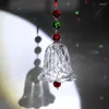 Figurine decorative Crystal Crystal Chimes sospeso Suncatcher Music Bell Glass Prism Rainbow Maker Auto Automo