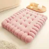 Pillow Simulation Cookies Plush Soft Thicken Square Biscuit Round Chair Short Toy Floor Pad Mat Home Decor Gift