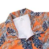 Men's Casual Shirts Printed Mens' Summer Top Turndown Collar Buttoned Cardigan Short-Sleeved Blouse Loose Beach Blouses For Man