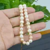 Colliers pendants 6 mm 9 mm Collier de perles Freshwater Choker Natural White Pearls Rice Round Wedding Gift For Mom