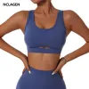 Bras nclagen yoga bh high support impact ademende snel drogende sport ondergoed gym crop top dames pushup mooie rug training