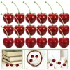 Party Decoration 20 Pcs Simulated Small Fruit Model Set Simulation Cherry Artificial Fake Window Desktop Decor Plastic Child