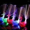 Party Decoration Peacock Luminous Plastic Children Gift Intelligence Toys Colorful Educational Toy Led Light-up Rings Elastic Tapes