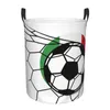 Sac à linge Panier de football italien pliable Italian drapeau fier