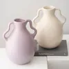 Vasos vaso nórdico vaso de cerâmica vintage sala de estar inserir acessórios de decoração doméstica Flor Mariage