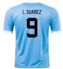 Uruguai 2024 Copa Jersey de futebol da Copa da Copa Camisetas Kit Kids 2025 Nacional 24/25 Camisa de futebol de casa fora do 100º aniversário especial Valverde Suarez Cavani