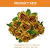 Decorative Flowers Rose Gold Flower Fall Artificial For Decoration Roses With Stems Bouquet Dining Table Centerpiece