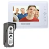 Sonnette de portes de porte de porte de porte sonnette de porte interphone Système câblé 700TVL 7 '' Support de moniteur Talking Unlock pour la sécurité du bureau à domicile Arafroping