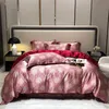 Mulberry Silk 4 sztuki Zestaw pościeli 1PC Duvet Cover 1PC Arkusz z łóżkiem 2PCS poduszki luksusowe tkaniny domowe 240418