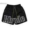 Rhude Shorts Summer Swim Casual Mens Blue Black Beach Pants Size s m l xl Men Street Drawstring Tighness Loose Ligthweight Lpm 3WGW