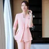 Pantaloni da donna a due pezzi Disegni da disegno per le donne blazer formali blazer femmininos professionisti lavoro indossare pantaloni da ufficio femminile