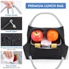 Dinware Lunch Bag Black Tassen voor werk grote aluminium folie mannen organisator opslag oxford doek draagbaar waterdicht