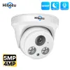Kamery Hiseeu 3MP 5MP Kamera IP Nadzór Poe Audio Dome 2.8 mm Nocne Widzenie wewnętrzne CCTV Security wideo dla NVR Onvif H.265