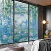 Window Stickers Privacy Film Retro Oil Painting Decorative Anti-Peeping Static Cling Opaque Glass Sticker For Homedecor