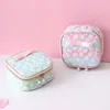 Storage Bags Girl Cute Mesh Embroidery Sanitary Napkin Coin Earrings Headset Multi-function Bag Organizer