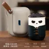 Tazze da 300 ml di ceramica creativa panda tazza di latte da tè tazza da caffè con filtro cover simpatici regali di compleanno amanti dei cartoni animati set per amico