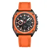 Armbandsur 2024 Fashion Square Multi Color Design Men's Watch Onola Functional Silicone Tape Waterproof Casual klockor