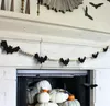 Dekoracja imprezy Halloween bat tag lina koralika kreatywne drewniane koraliki DIY domowy stojak na ścianę