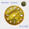 Satser 28,5 mm Sunray Shell Dial lämplig för SKX007/Sub Green Luminous Watch -tillbehör lämpliga för NH35Automatisk rörelse med S L