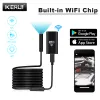 Cameras KERUI WIFI Endoscope Camera 720P 8mm Lens Mini Inspection Camera Home Security IOS Android System Wireless Endoscope Borescope