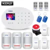 Kits Kerui W20 WiFi GSM 4G Alarm System Home Security Tuya App Control 8 Taalschakelaar RFID Touch Toets Toetsentoetsen Detectie Alarm Kit