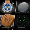 2024 LIGE PANDA EYES Quartz Menties Matchs Fashion Business Cuir STRAP IMPHERPOR DATE CHRONOGRAPHILE LUMINENT WAT pour les hommes 240327