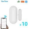 Détecteur Gautone PB69 Tuya Smart WiFi Door Capteur Home Security Alert Security Alarm Window Detector Application Notification Smart Life