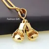 Boxing Glove Pendant Men Necklace Gold Color Rostfritt stål Hip Hop -mode Sport Fitness Jubla Gift Wholesale Dropship 240320