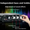 Versterker hifi geluidsversterker 2.1 kanaal stereo bass audio versterker rms 20wx2+40w klasse d mini media speler mp3 zwart aluminium