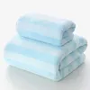 Handdoek Drop Bad Douche handdoeken Soft Face Set voor volwassen kinderen 70x140cm 34x74cm Toalla Serviette de Plage 2pc