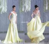 Yeni Tasarım Hanna Toumajean Dantel Denizkızı Akşam Elbiseleri Aşırı Etek Sırtsız V Boyun Alkolları 2019 Arapça Balo Elbiseleri Uzun Ünlü 3908132