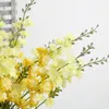 Fleurs décoratives Delphinium Flower Branch Fausse feuille pour le mariage Home Hyacinth Silk
