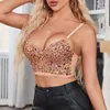 Tanques femininos Mulheres ab cor de strass de cor buster bustier top spaghetti strap push up corset colete de luxo club de luxo Mulher Shaper Camis