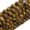 Perles Aaaaa Perles en pierre naturelle Yellow Tiger Eye Stone Round Perles en vrac pour les bijoux Making DIY Bracelet 14 pouces / brin 4/6/8/10 / 12 mm